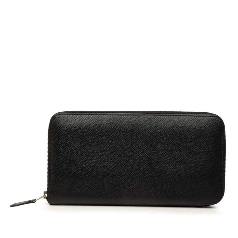 Hermes Azap Long Round Zip Wallet, T Stamp, 2015 Model, Black Leather, Women'...